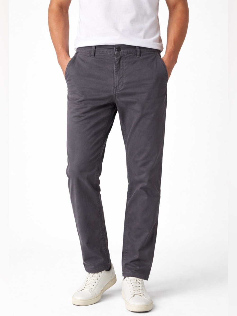 Bonobos Men’s Gray Chino Pants 34x32 Slim Casual Dress Cotton Office